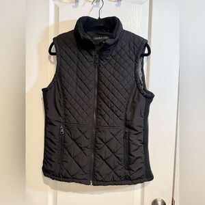 Andrew Marc Black Quilted Vest for Layering